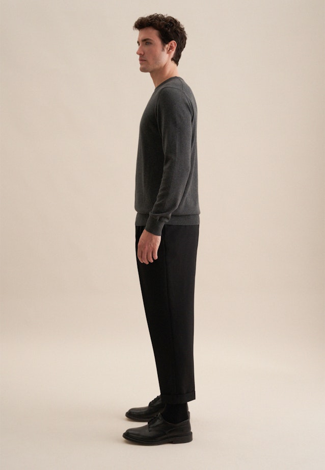 Regular Pullover Uni in Grau |  Seidensticker Onlineshop