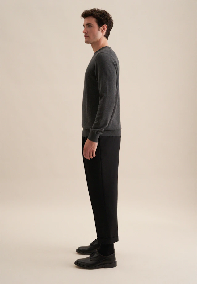 Regular Pull-over Uni in Gris |  Seidensticker Onlineshop