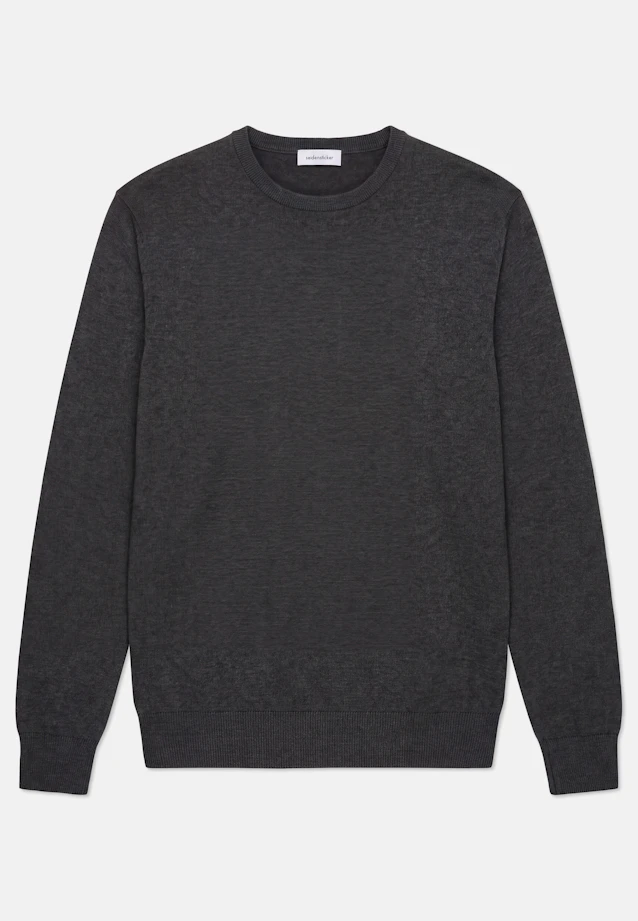 Regular Pull-over Uni in Gris |  Seidensticker Onlineshop