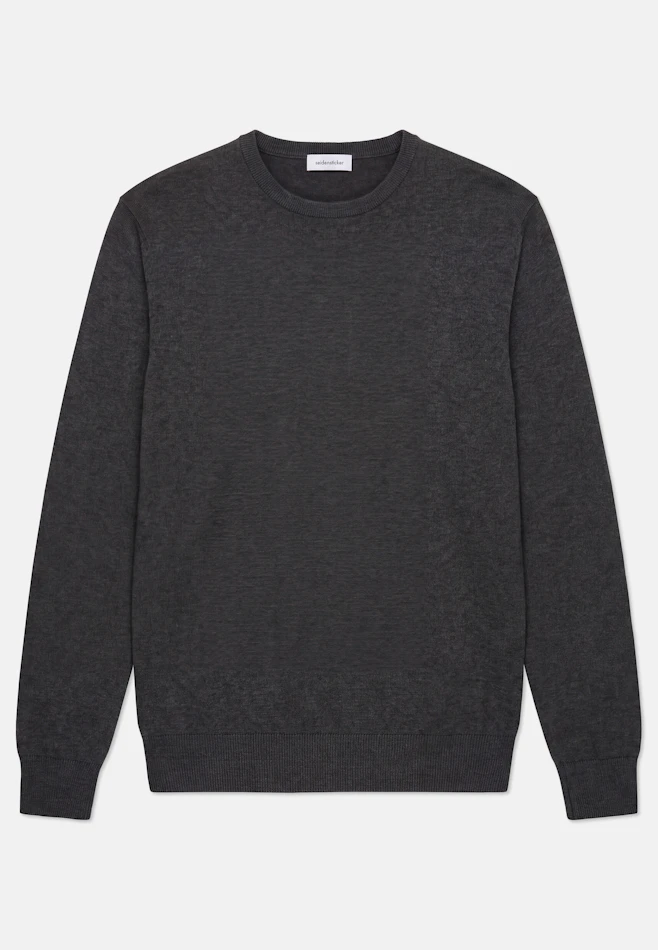 Regular Pullover Uni in Grau | Seidensticker Onlineshop