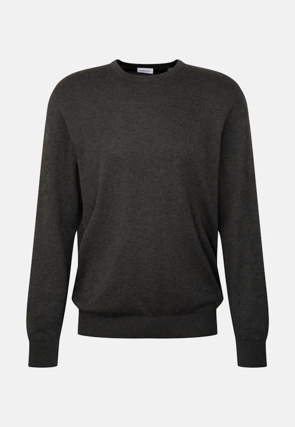 Regular Pull-over Uni in Gris |  Seidensticker Onlineshop