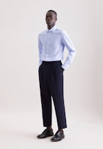 Shaped Business Hemd Struktur in Mittelblau |  Seidensticker Onlineshop