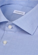 Shaped Business Hemd Struktur in Mittelblau |  Seidensticker Onlineshop