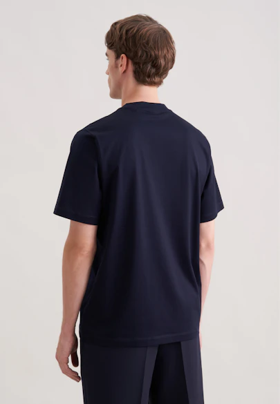 T-Shirt Uni in Dunkelblau |  Seidensticker Onlineshop