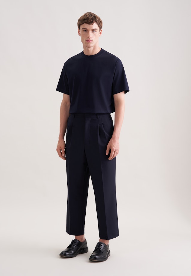 T-shirt Uni in Bleu Foncé |  Seidensticker Onlineshop