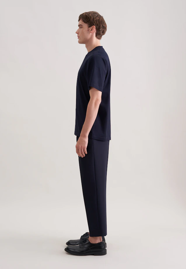 T-shirt Uni in Bleu Foncé |  Seidensticker Onlineshop