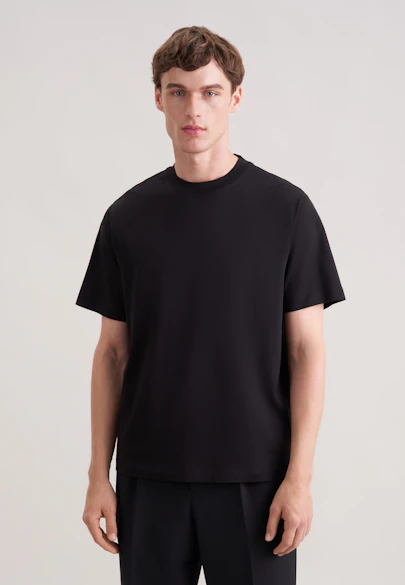 T-Shirt Uni in Schwarz |  Seidensticker Onlineshop
