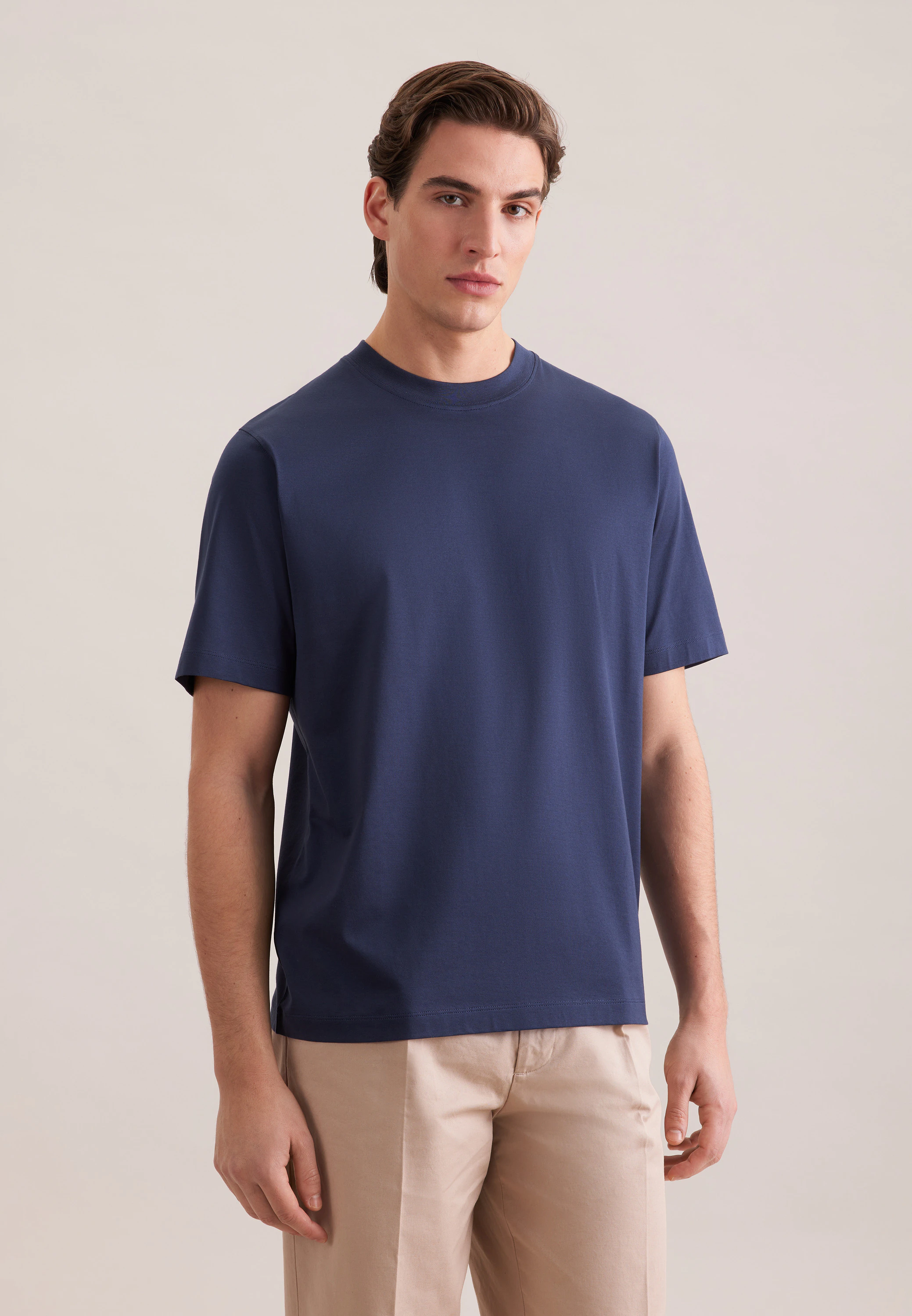 T-Shirt Uni Grau L