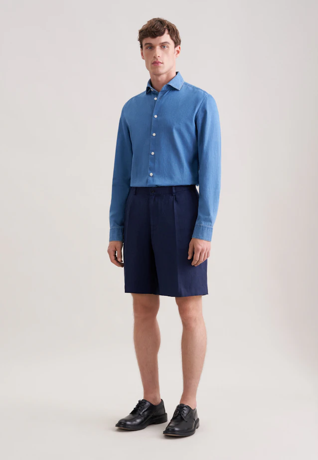 Regular Shorts Uni in Dunkelblau |  Seidensticker Onlineshop
