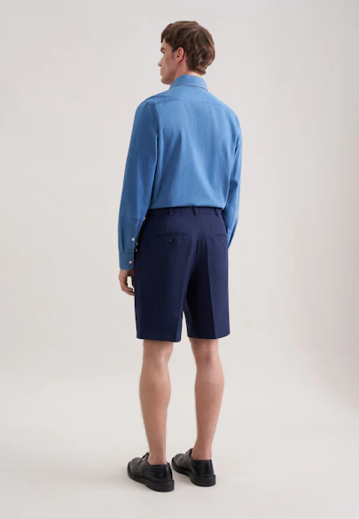 Regular Shorts Uni in Dunkelblau |  Seidensticker Onlineshop