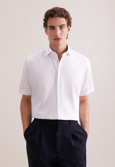 Regular Business shirt Uni in Weiß |  Seidensticker Onlineshop