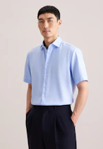 Regular Business shirt Uni in Mittelblau |  Seidensticker Onlineshop