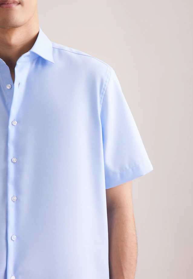 Regular Business shirt Uni in Mittelblau |  Seidensticker Onlineshop