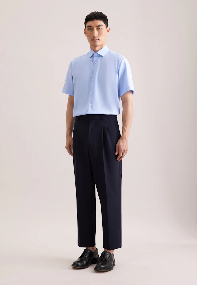 Regular Business shirt Uni in Mittelblau |  Seidensticker Onlineshop