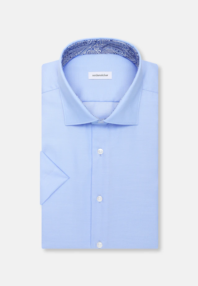 Regular Business shirt Uni in Mittelblau |  Seidensticker Onlineshop