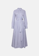 Weit schwingendes Hemdblusenkleid mit Bindegürtel, slim in Mittelblau |  Seidensticker Onlineshop