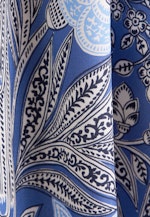 Satinierte Raglanbluse mit Schleifendetails in Mittelblau |  Seidensticker Onlineshop