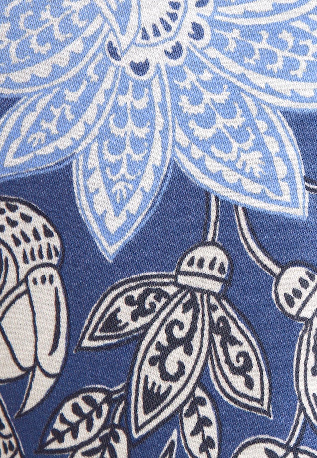 Satiniertes Raglankleid mit Schleifendetails und Taillengürtel in Mittelblau |  Seidensticker Onlineshop
