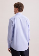 Regular Business Hemd Gestreift in Mittelblau |  Seidensticker Onlineshop