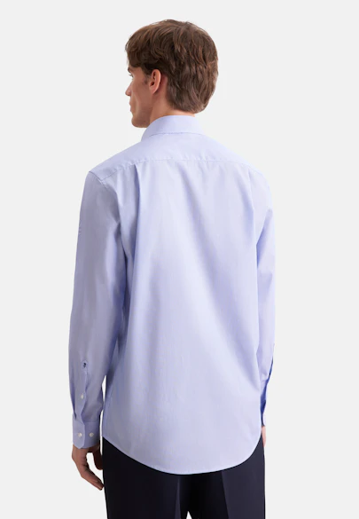 Regular Business Hemd Gestreift in Mittelblau |  Seidensticker Onlineshop