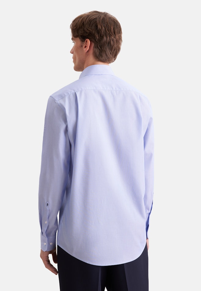 Regular Business shirt Stripes in Mittelblau | Seidensticker online shop