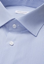 Regular Business Hemd Gestreift in Mittelblau |  Seidensticker Onlineshop
