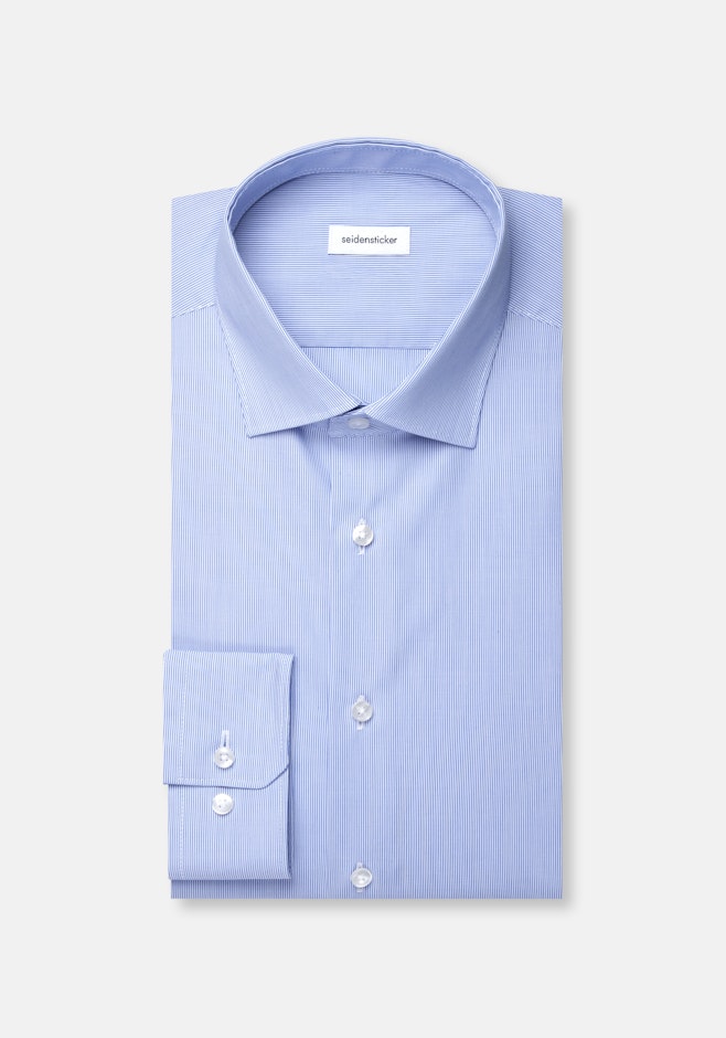 Regular Chemise d'affaires Rayures dans Bleu Moyen | Boutique en ligne Seidensticker