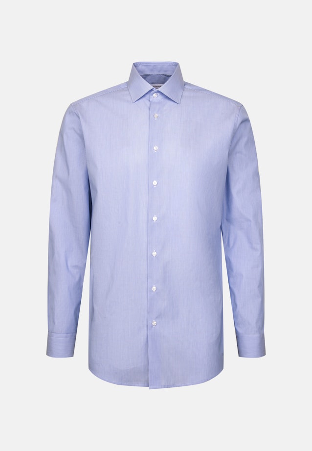 Regular Business Hemd Gestreift in Mittelblau |  Seidensticker Onlineshop
