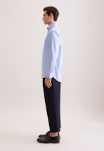 Regular Business Hemd Struktur in Mittelblau |  Seidensticker Onlineshop