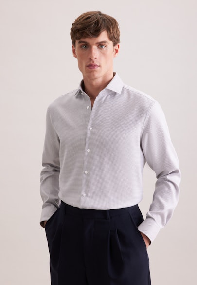 Regular Business Hemd Struktur in Beige |  Seidensticker Onlineshop