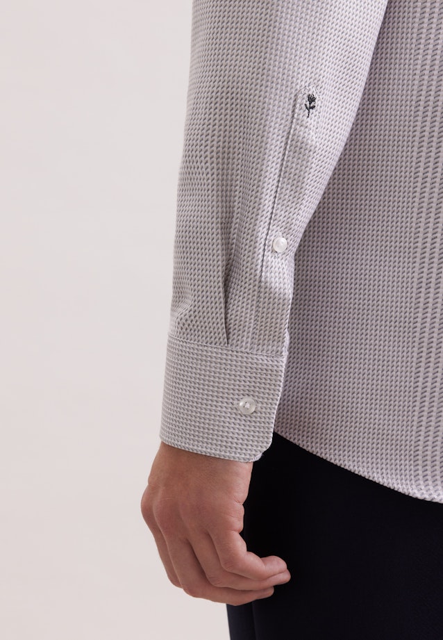 Regular Business Hemd Struktur in Beige |  Seidensticker Onlineshop