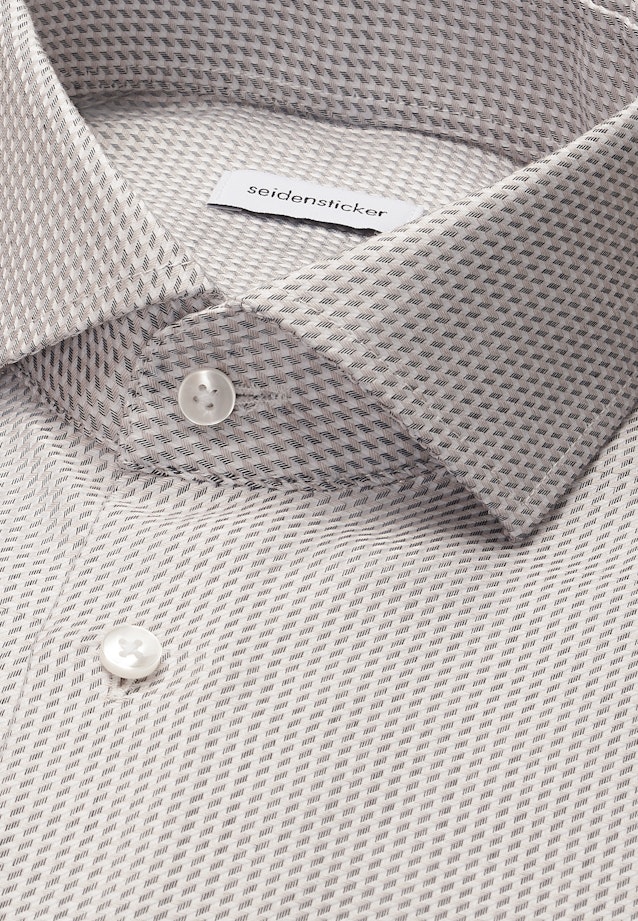 Regular Business Hemd Struktur in Beige |  Seidensticker Onlineshop