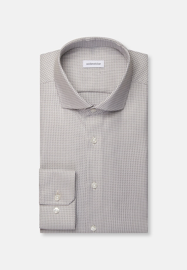 Regular Business Hemd Struktur in Beige |  Seidensticker Onlineshop