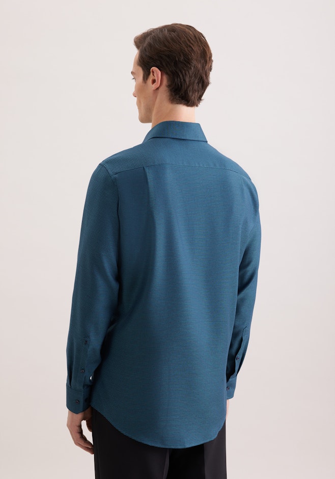 Regular Chemise d'affaires Structure dans Turquoise | Boutique en ligne Seidensticker