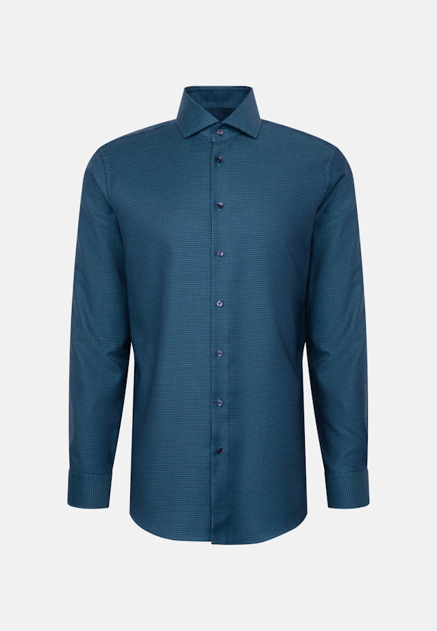 Regular Business shirt Structure in Türkis |  Seidensticker Onlineshop