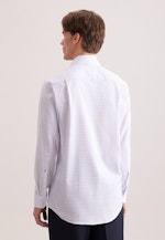 Regular Business Hemd Karo in Mittelblau |  Seidensticker Onlineshop