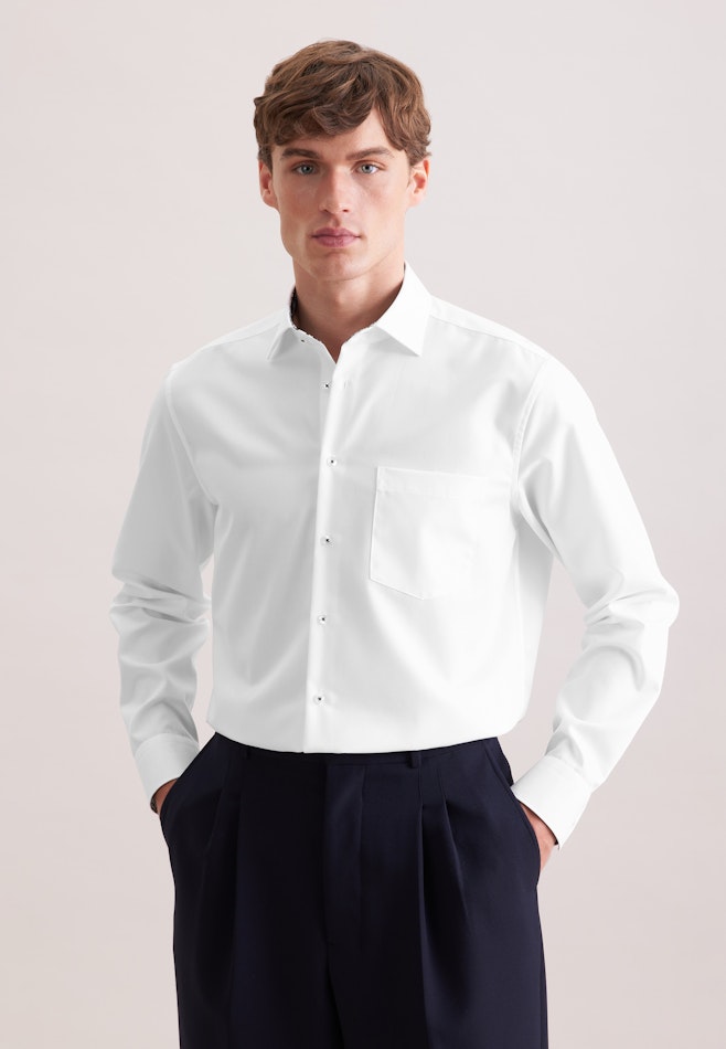 Regular Business shirt Uni in Weiß | Seidensticker online shop