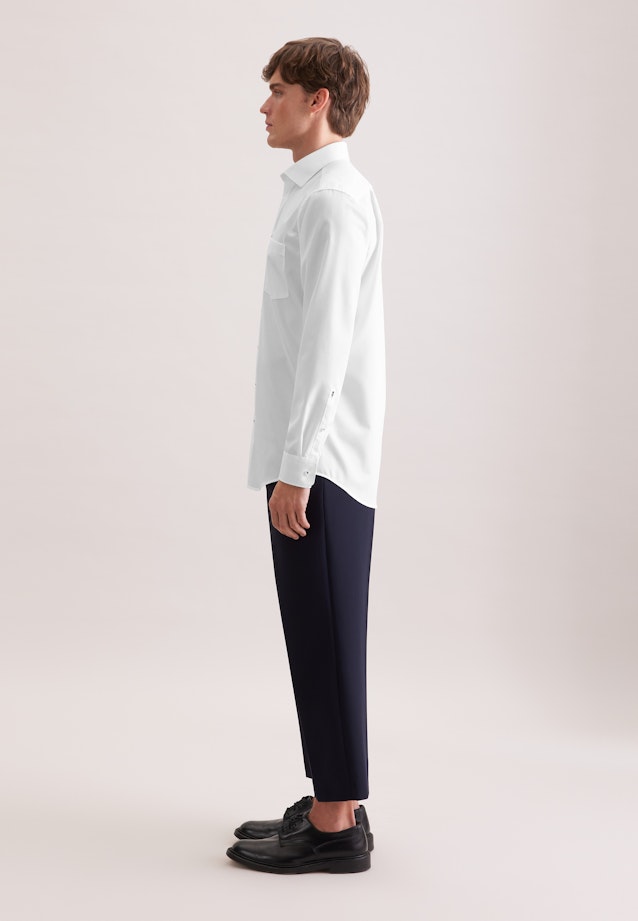 Regular Business Hemd Uni in Weiß |  Seidensticker Onlineshop