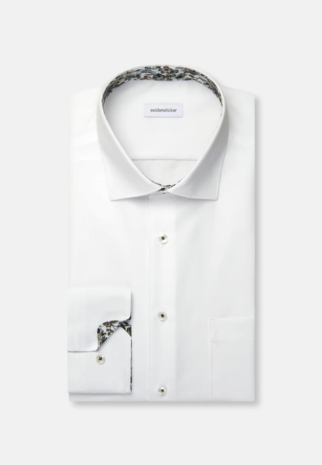 Regular Chemise d'affaires Uni dans Blanc | Boutique en ligne Seidensticker