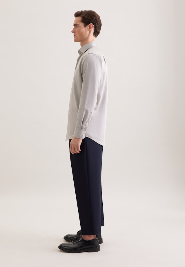 Regular Business shirt Structure in Grün |  Seidensticker Onlineshop