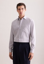 Regular Business shirt Structure in Grey |  Seidensticker Onlineshop