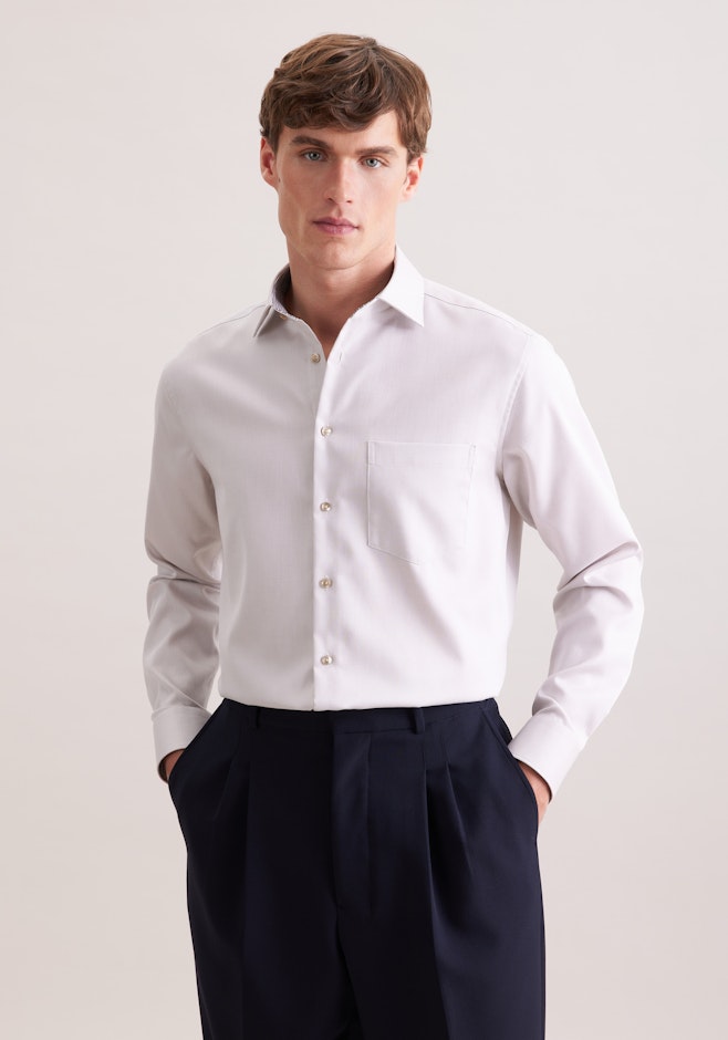Regular Chemise d'affaires Structure dans Beige | Boutique en ligne Seidensticker
