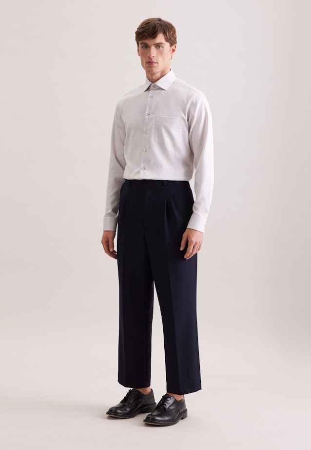 Regular Business Hemd Struktur in Beige |  Seidensticker Onlineshop