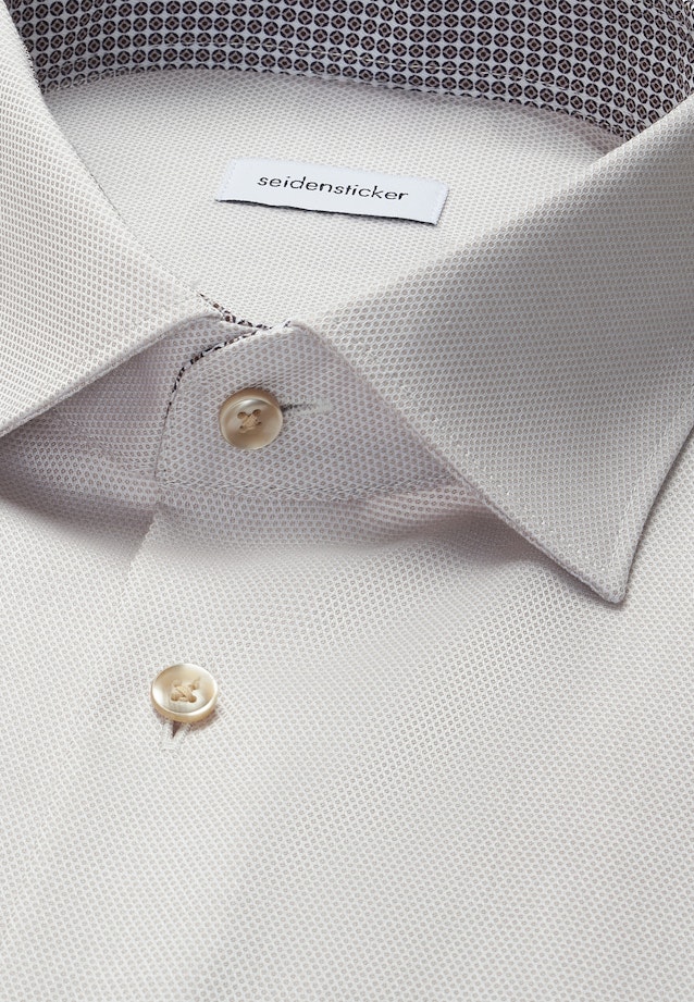 Regular Business Hemd Struktur in Beige |  Seidensticker Onlineshop