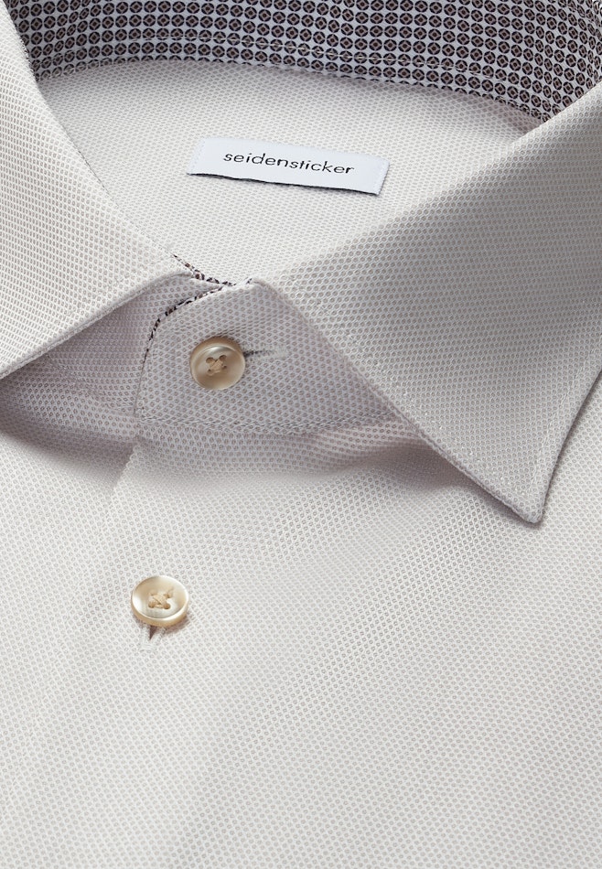 Regular Business Hemd Struktur in Beige | Seidensticker Onlineshop