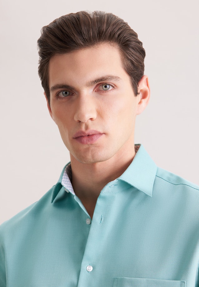Regular Business Hemd Struktur in Türkis |  Seidensticker Onlineshop