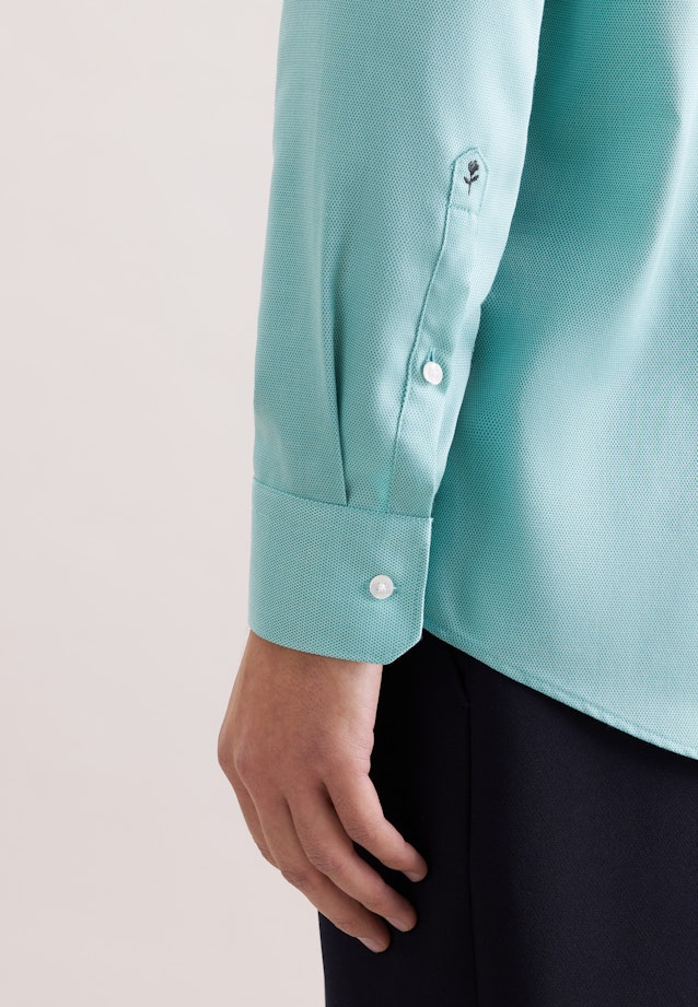 Regular Business Hemd Struktur in Türkis |  Seidensticker Onlineshop