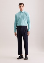 Regular Business Hemd Struktur in Türkis |  Seidensticker Onlineshop
