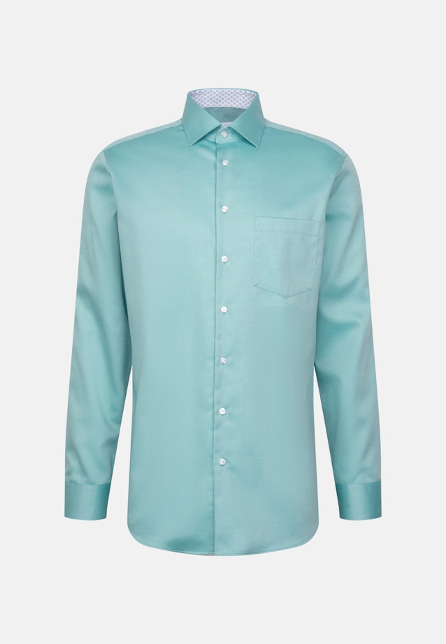 Regular Business Hemd Struktur in Türkis |  Seidensticker Onlineshop