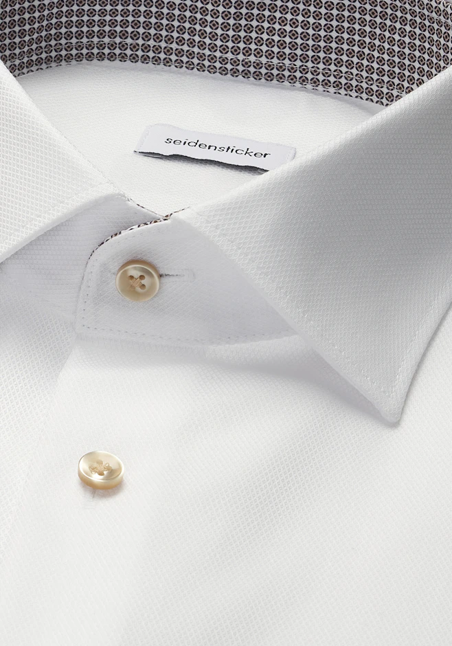 Regular Chemise d'affaires Structure dans Blanc | Boutique en ligne Seidensticker
